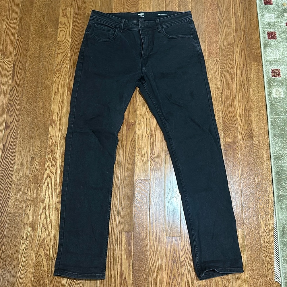 Cotton On Tapered Leg Size 34 Black Jeans